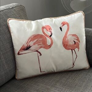 Custom made Flamingo Print Throw Pillow